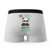 Caleçon Julien Pas Touche Panda - Humour Boxer Gris Idée Cadeau