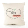 Housse de Coussin Premium Queen irremplaçable - Coton Canvas Fairtrade Beige Idée Cadeau Décoration Canapé