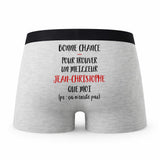 Caleçon Jean-Christophe ça n'existe Pas Homme - Humour Boxer Gris Idée Cadeau