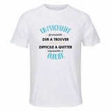 Maillot de Sport Homme pour Un Psychiatre Formidable Blanc - T-Shirt Respirant Polyester Manches Courtes - Cadeau Sportif Anniversaire Noël Fête des Pères