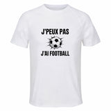 Maillot de Sport Homme Football J'peux Pas - T-Shirt Respirant Polyester Manches Courtes - Cadeau Sportif Anniversaire Noël Fête des Pères