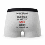 Caleçon Walid ça n'existe Pas Homme - Humour Boxer Gris Idée Cadeau