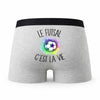 Caleçon Futsal - Humour Boxer Gris Passion Idée Cadeau