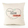 Housse de Coussin Premium Collègue irremplaçable - Coton Canvas Fairtrade Beige Idée Cadeau Décoration Canapé