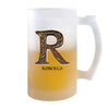 Verre à Bière Roberto Lettre Viking | Chope de Bière Pinte | Idée Cadeau Prénom Motard Jeux de Rôle Vidéo Anniversaire Papa Collègue Départ Retraite Noël