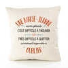 Housse de Coussin Premium Une Marie-Jeanne Aussi géniale - Coton Canvas Fairtrade Beige Idée Cadeau Décoration Canapé
