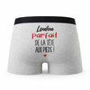 Caleçon Loulou Parfait de la Tête aux Pieds - Humour Boxer Gris Cadeau