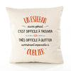 Housse de Coussin Premium Un Esteban Aussi génial - Coton Canvas Fairtrade Beige Idée Cadeau Décoration Canapé