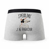 Caleçon Parkour - Humour Boxer Gris Idée Cadeau Passion