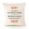 Housse de Coussin Premium Un Papy Aussi génial - Coton Canvas Fairtrade Beige Idée Cadeau Décoration Canapé