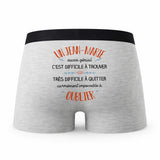 Caleçon Un Jean - Marie Aussi Génial - Humour Boxer Gris Idée Cadeau
