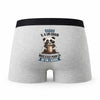 Caleçon Rabah Panda Grain - Humour Boxer Gris Idée Cadeau
