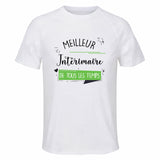 Maillot de Sport Homme Meilleur Interimaire De Tous Les Temps - T-Shirt Respirant Polyester Manches Courtes - Cadeau Sportif Anniversaire Noël Fête des Pères
