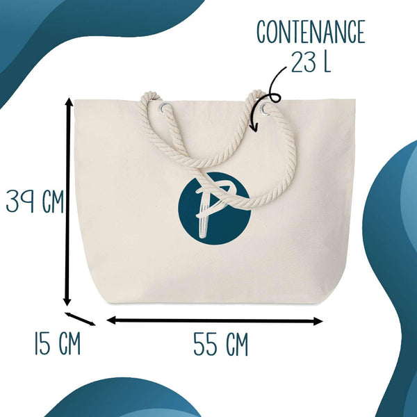 Sac de plage avec anse corde Planetee