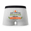 Caleçon Gris Meilleur Renovateur Super Pouvoir Cadeau Homme Boxer Humour Papa