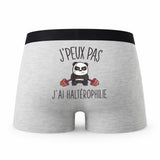 Caleçon Halterophilie - Humour Boxer Gris Idée Cadeau Passion