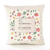 Housse de Coussin Femme Florence d'amour Motif Floral déco Salon canapé Chambre Cadeau Femme Anniversaire noël Coussin décoratif Motif Floral