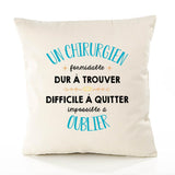 Housse de Coussin Premium Un Chirurgien Formidable - Coton Canvas Fairtrade Beige Idée Cadeau Décoration Canapé
