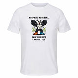 Maillot de Sport Homme No Pain No Gain - T-Shirt Respirant Polyester Manches Courtes - Cadeau Sportif Anniversaire Noël Fête des Pères