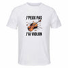 Maillot de Sport Homme Violon J'peux Pas - T-Shirt Respirant Polyester Manches Courtes - Cadeau Sportif Anniversaire Noël Fête des Pères