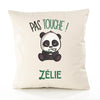 Housse de Coussin Premium Zelie Pas Touche Panda - Coton Canvas Fairtrade Beige Idée Cadeau Décoration Canapé 40x40