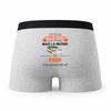 Caleçon Belles-Meres Prof - Humour Boxer Gris Idée Cadeau Fête des Pères