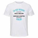 Maillot de Sport Homme pour Un Aide Soignant Formidable Blanc - T-Shirt Respirant Polyester Manches Courtes - Cadeau Sportif Anniversaire Noël Fête des Pères