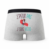 Caleçon Veto - Humour Boxer Gris Idée Cadeau Passion