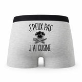 Caleçon Cuisine - Humour Boxer Gris Idée Cadeau Passion