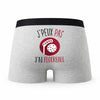 Caleçon Floorball - Humour Boxer Gris Idée Cadeau Passion