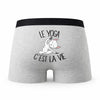Caleçon Yoga - Humour Boxer Gris Passion Idée Cadeau