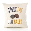 Housse de Coussin Premium Palet Version Blanc - Coton Canvas Fairtrade Beige Idée Cadeau Décoration Canapé