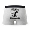 Caleçon Volleyball - Humour Boxer Gris Idée Cadeau Passion