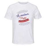 Maillot de Sport Homme pour Papy Meilleur du Monde Entier Meilleur Monde - T-Shirt Respirant Polyester Manches Courtes - Cadeau Sportif Anniversaire Noël Fête des Pères