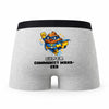 Caleçon Super Community Manager - Humour Boxer Gris Idée Cadeau