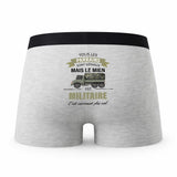 Caleçon Parrain Militaire - Humour Boxer Gris Idée Cadeau Fête des Pères