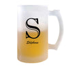 Verre à Bière Stéphane Lettre Chic | Chope de Bière Pinte | Idée Cadeau Prénom Anniversaire Papa Collègue Départ Retraite Noël