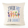Housse de Coussin Premium Cabaret Version Blanc - Coton Canvas Fairtrade Beige Idée Cadeau Décoration Canapé
