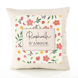 Housse de Coussin Femme Raphaëlle d'amour Motif Floral déco Salon canapé Chambre Cadeau Femme Anniversaire noël Coussin décoratif Motif Floral