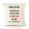 Housse de Coussin Premium Contrôleur ça n'existe Pas Homme - Coton Canvas Fairtrade Beige Idée Cadeau Décoration Canapé