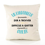 Housse de Coussin Premium Un Randonneur Formidable - Coton Canvas Fairtrade Beige Idée Cadeau Décoration Canapé