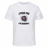 Maillot de Sport Homme Handball J'peux Pas - T-Shirt Respirant Polyester Manches Courtes - Cadeau Sportif Anniversaire Noël Fête des Pères