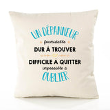 Housse de Coussin Premium Un Dépanneur Formidable - Coton Canvas Fairtrade Beige Idée Cadeau Décoration Canapé