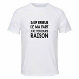 Maillot de Sport Homme sauf Erreur - T-Shirt Respirant Polyester Manches Courtes - Cadeau Sportif Anniversaire Noël Fête des Pères