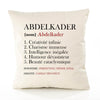 Housse de Coussin Premium Abdelkader Définition - Coton Canvas Fairtrade Beige Idée Cadeau Décoration Canapé