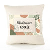 Housse de Coussin Femme Bibliothécaire Adorée Design Graphique déco Salon canapé Chambre Cadeau Femme Anniversaire noël Coussin décoratif Motif Floral