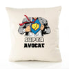 Housse de Coussin Premium Super Avocat - Coton Canvas Fairtrade Beige Idée Cadeau Décoration Canapé