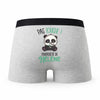 Caleçon Helene Pas Touche Panda - Humour Boxer Gris Idée Cadeau