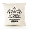 Housse de Coussin Premium médecin Ministère Magie Homme - Coton Canvas Fairtrade Beige Idée Cadeau Décoration Canapé