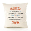 Housse de Coussin Premium Un Opticien Aussi génial - Coton Canvas Fairtrade Beige Idée Cadeau Décoration Canapé